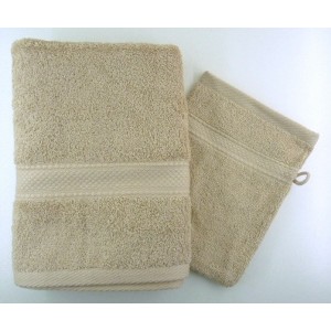parure serviette + gant de toilette